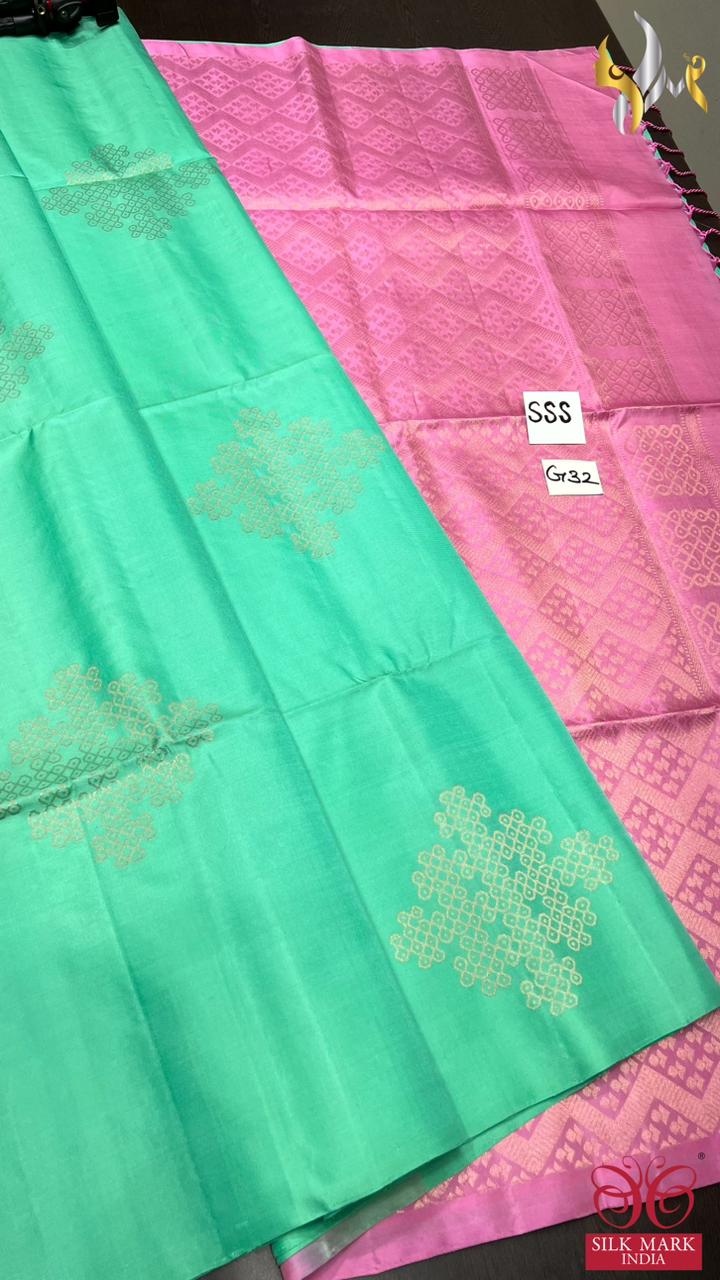 Original kanchipuram handloom double vaarppu  exclusive 240 hooks weaving MODERN TRENDY design  soft silk Sarees*
