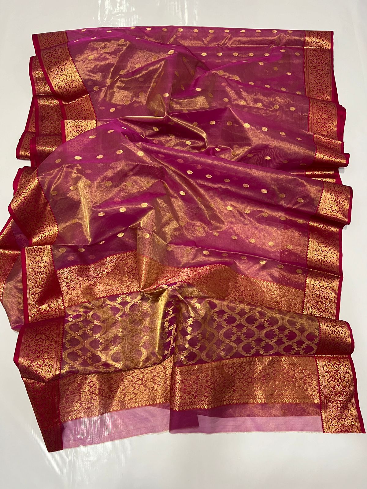 Katan silk tisu saree