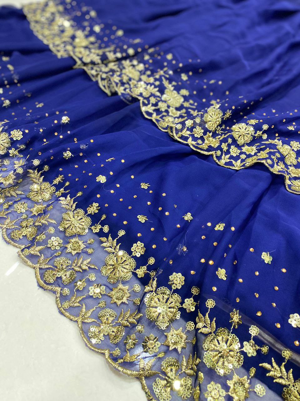 Designer fancy lehenga choli Lehnga : Heavy Bangloury Silk
Work : Embroidery And Original Mirror Work