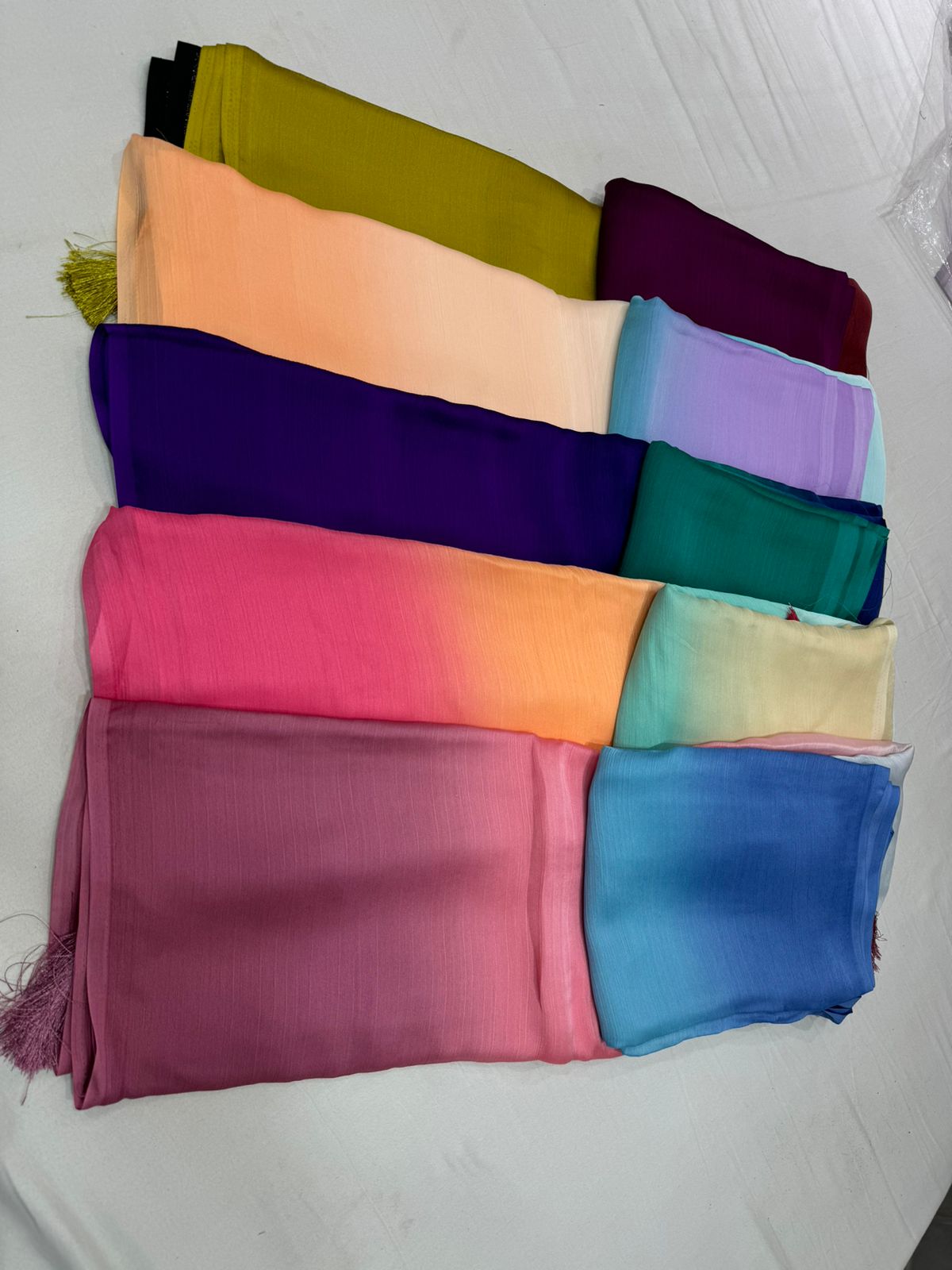 Pure chiffon sarees and 3d shaded body