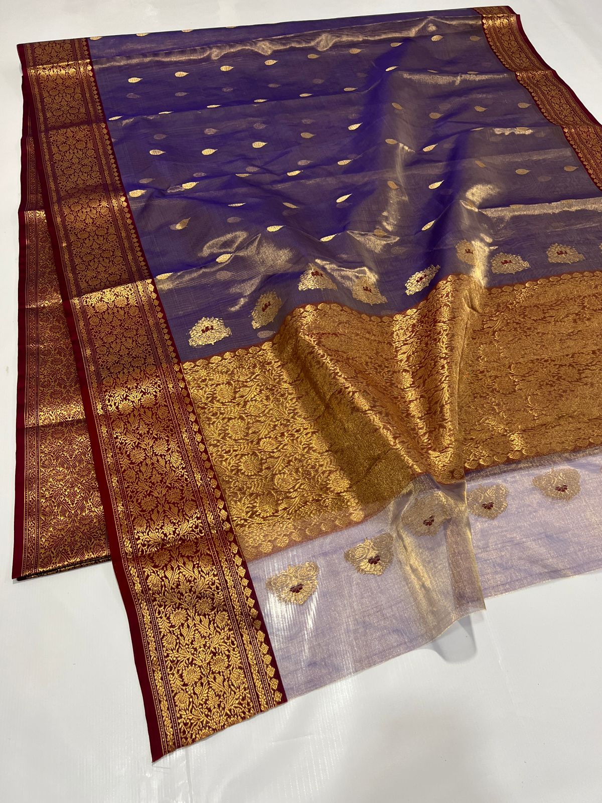 Katan silk tisu saree