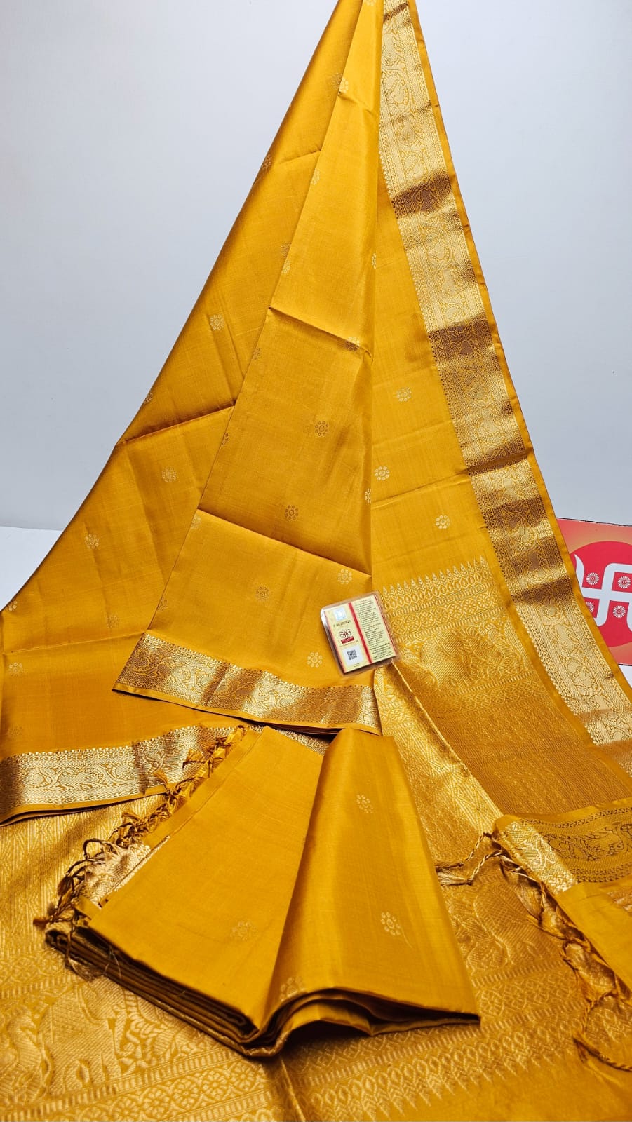 Pure handloom double warp kanchi silks saree