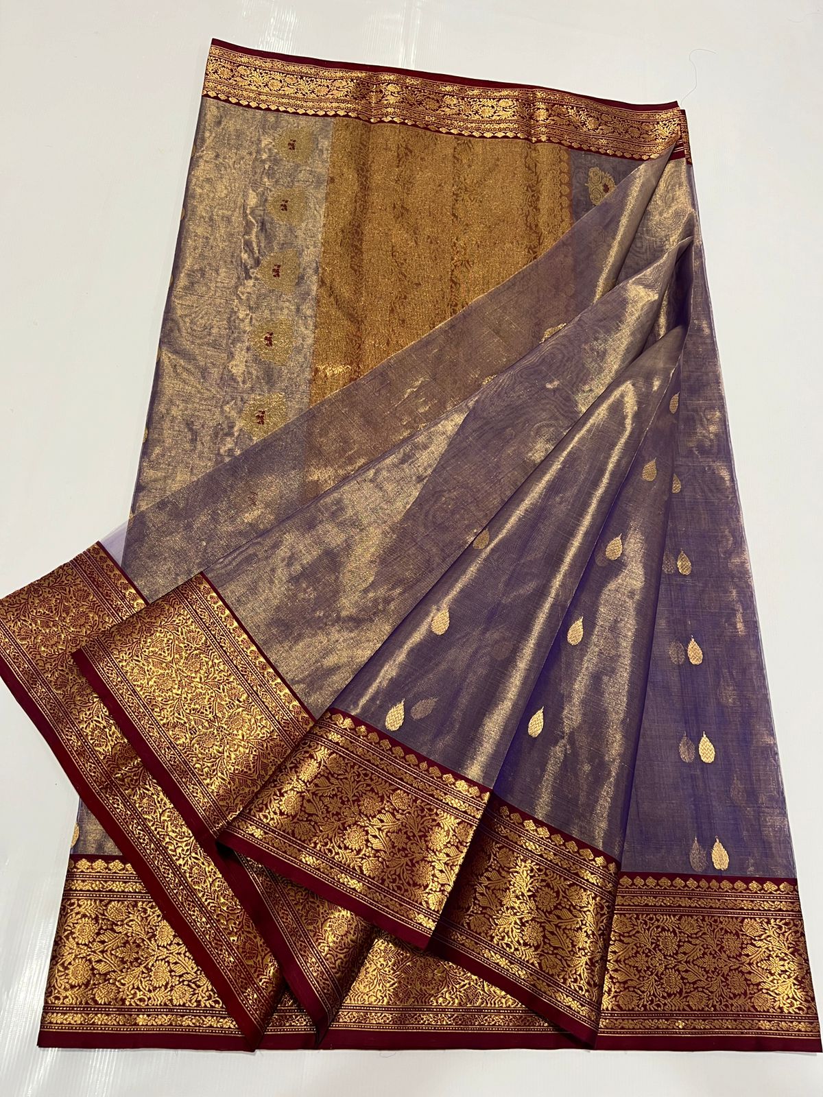 Katan silk tisu saree