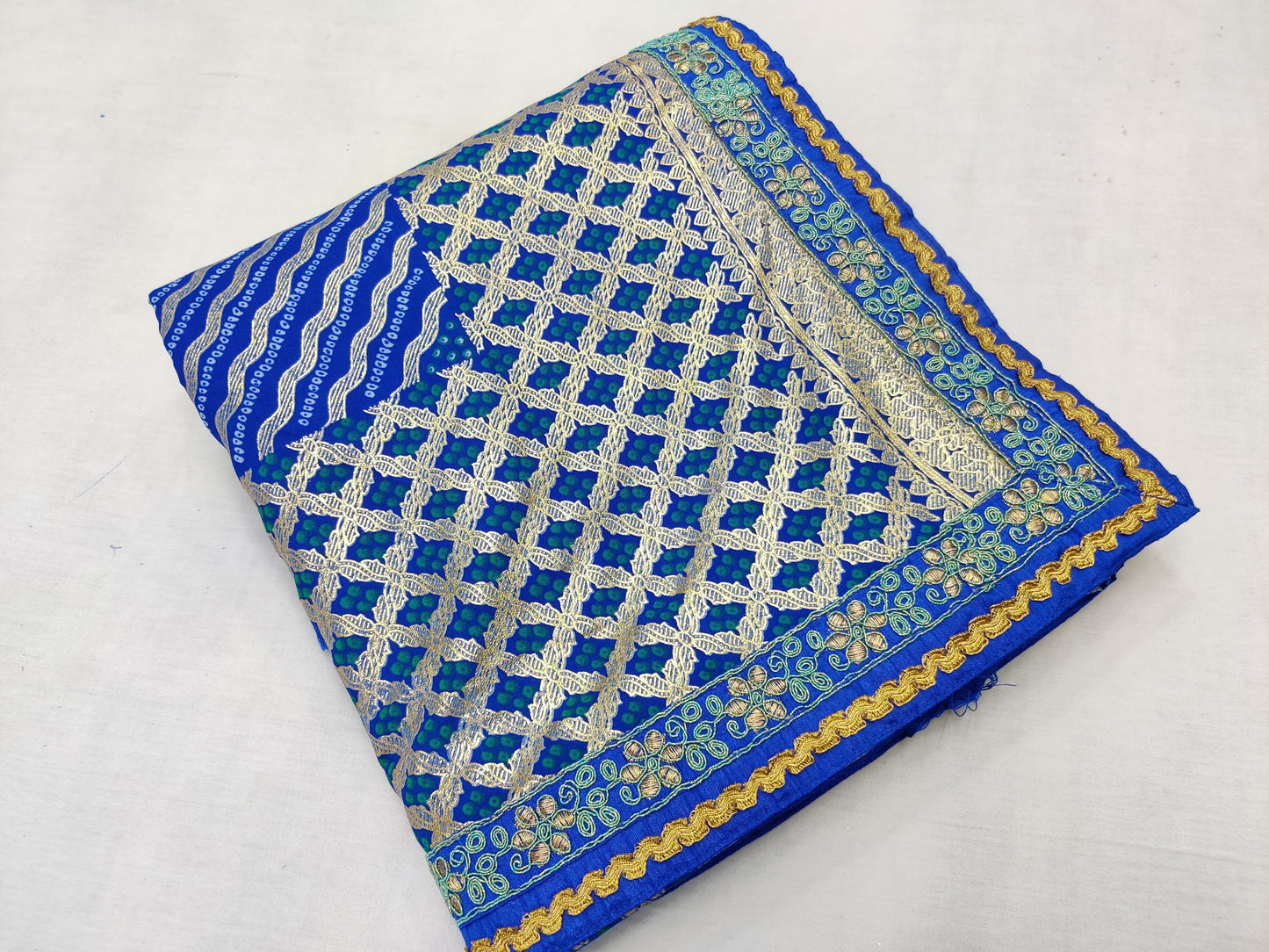 Soft Badhani Ghadchola saree With tie and dye print