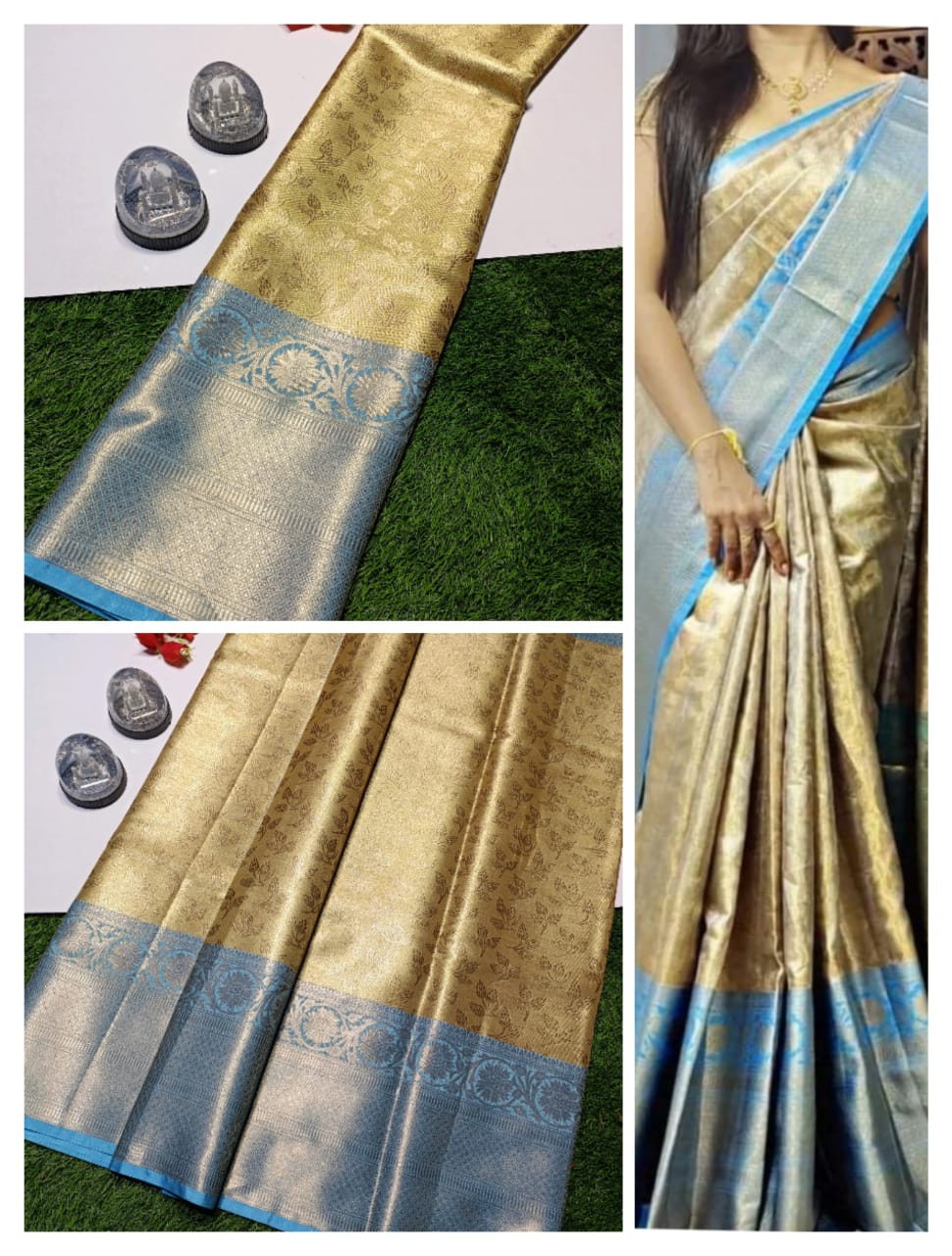 NEW LAUNCH BANARASI ZARI TISSUE SOFT SILK SAREE SATAN BORDER
DESINGER BLOUSE PIECE