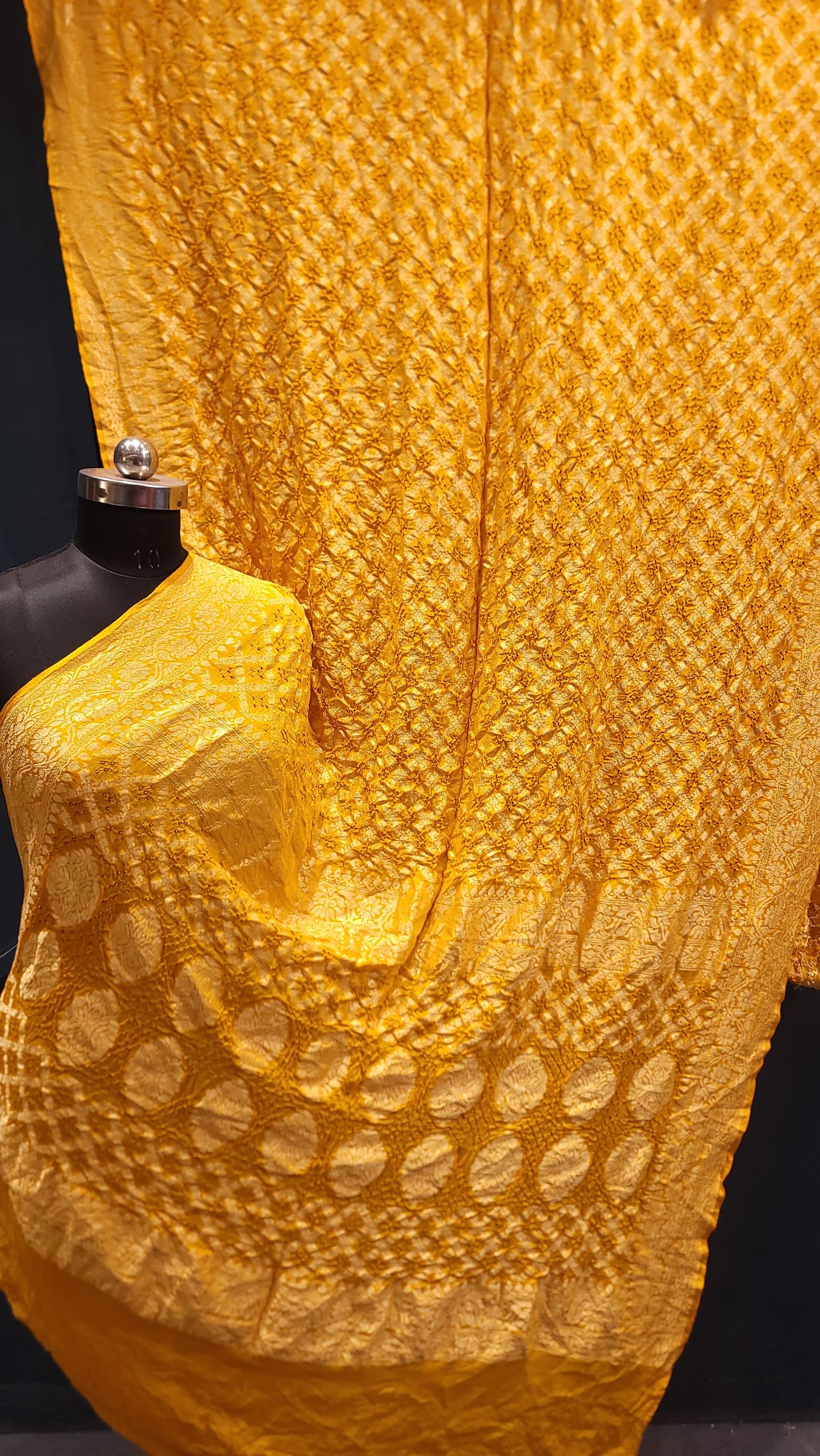 Pure banarasi georgette real neem zari upada saree