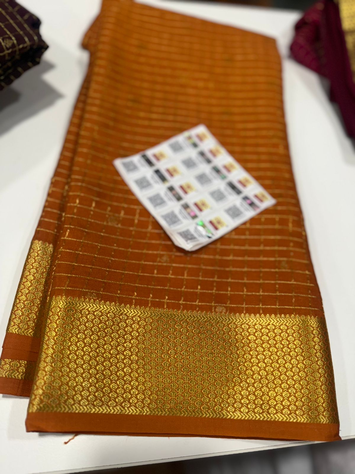 Pure Mysore silk sarees 
120grm thickness All exclusive pattern  with beautiful colour