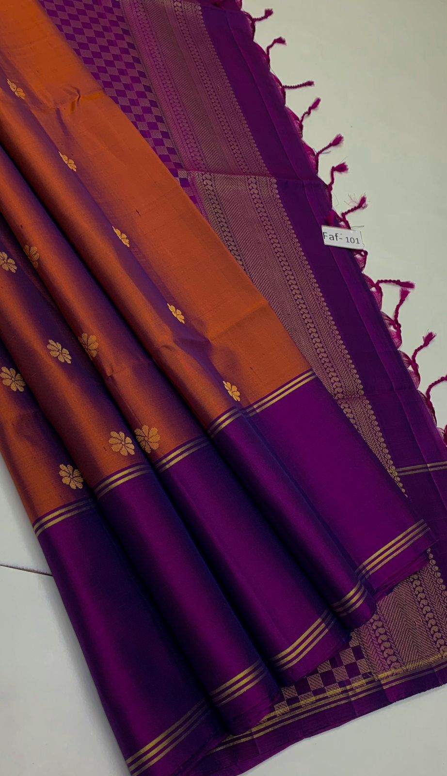 Pure handloom fancy design borderless Double warp soft silk sarees collections with contrast Pallu and blouse