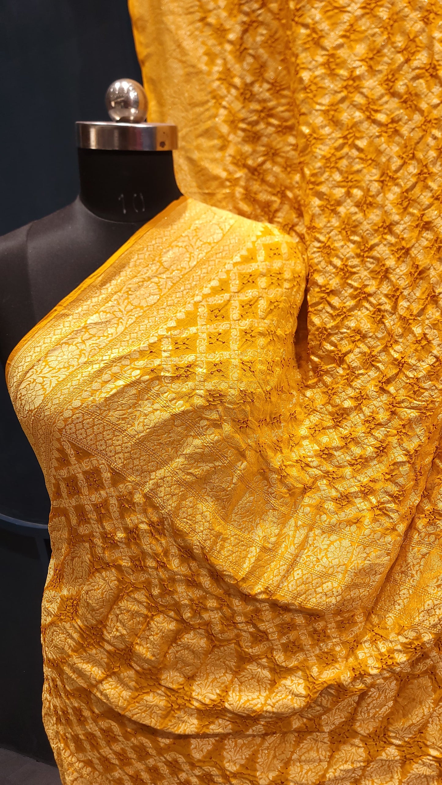 Pure banarasi georgette real neem zari upada saree