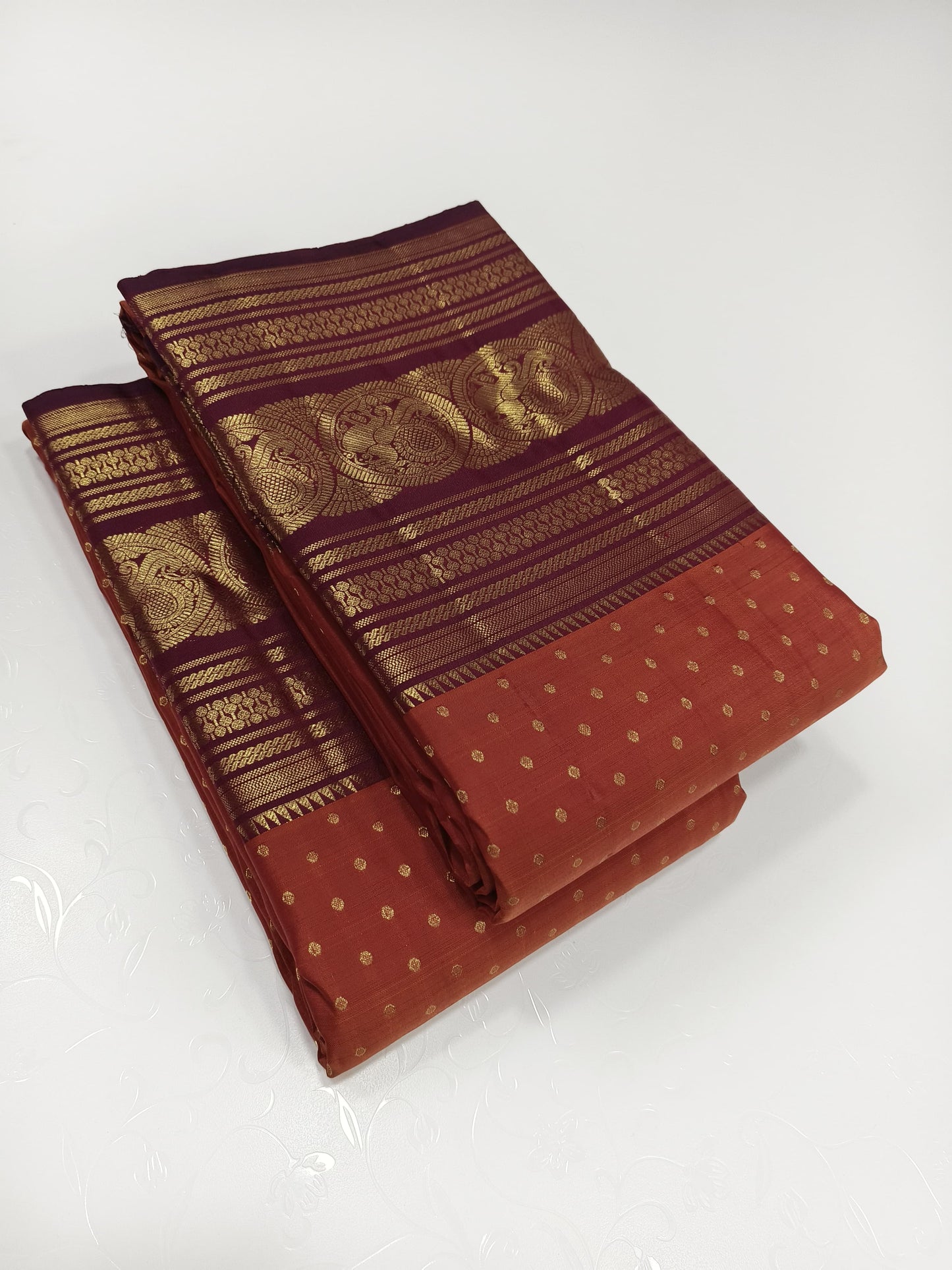 Pure kanchipuram silk sarees handwoven with 2 g pure jari bridal collection
Silkmark certified