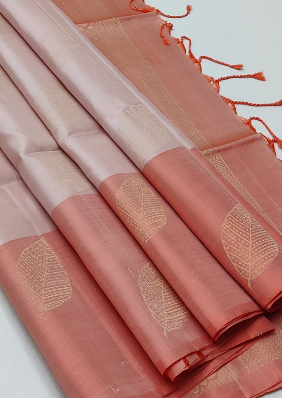 Pure handloom Double warp soft silk saree
Fancy design on silk Sarees
Contrast pallu and blouse
Silkmark certified