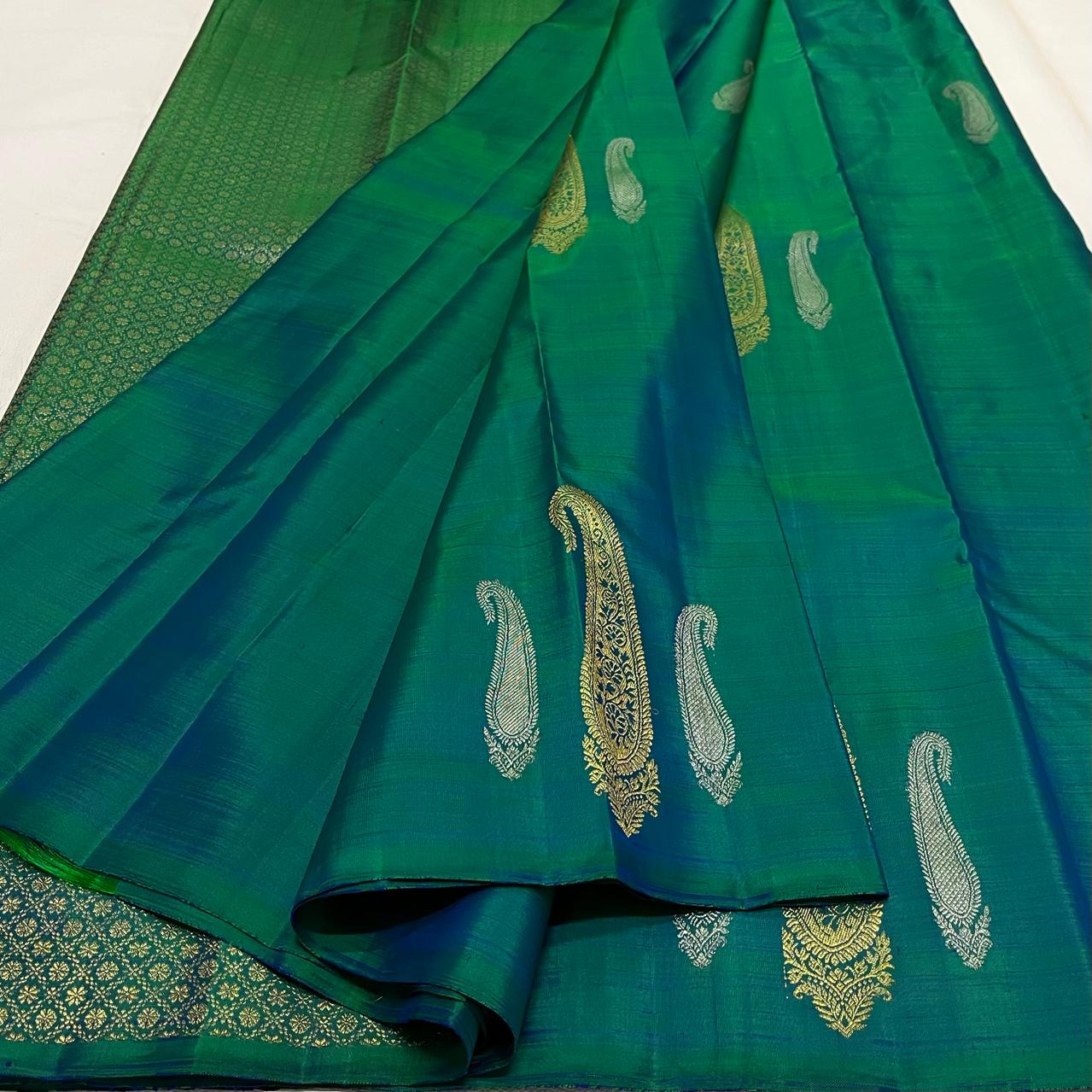 Kanjivaram pure silk handloom double warp self grand pallu and blouse *480 butta*