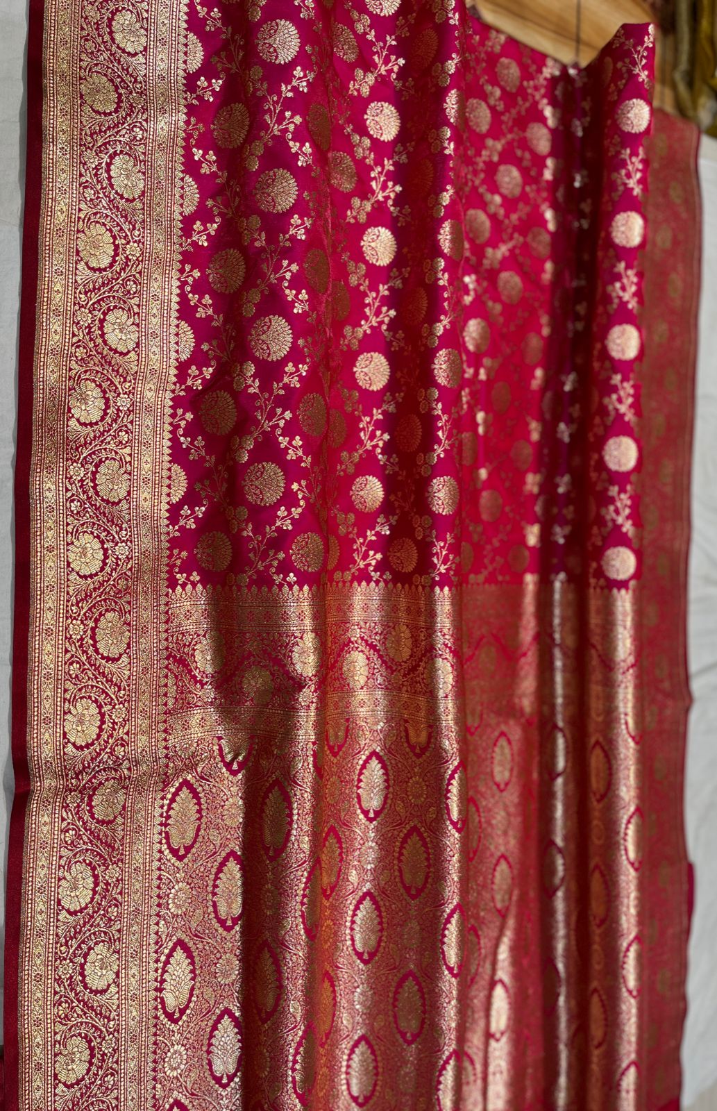BANARASI HANDLOOM KATAN SILK SAREES GOOD QUALITY WEAVING DESIGN*