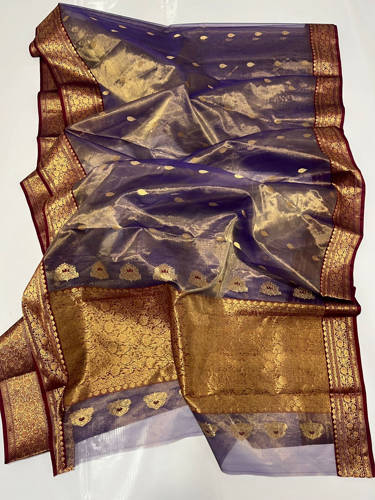 Katan silk tisu saree