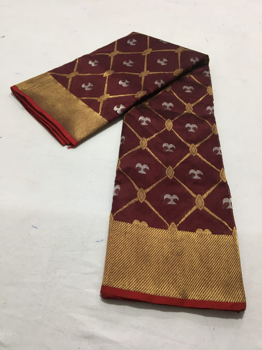 Pattu silk handborder saree