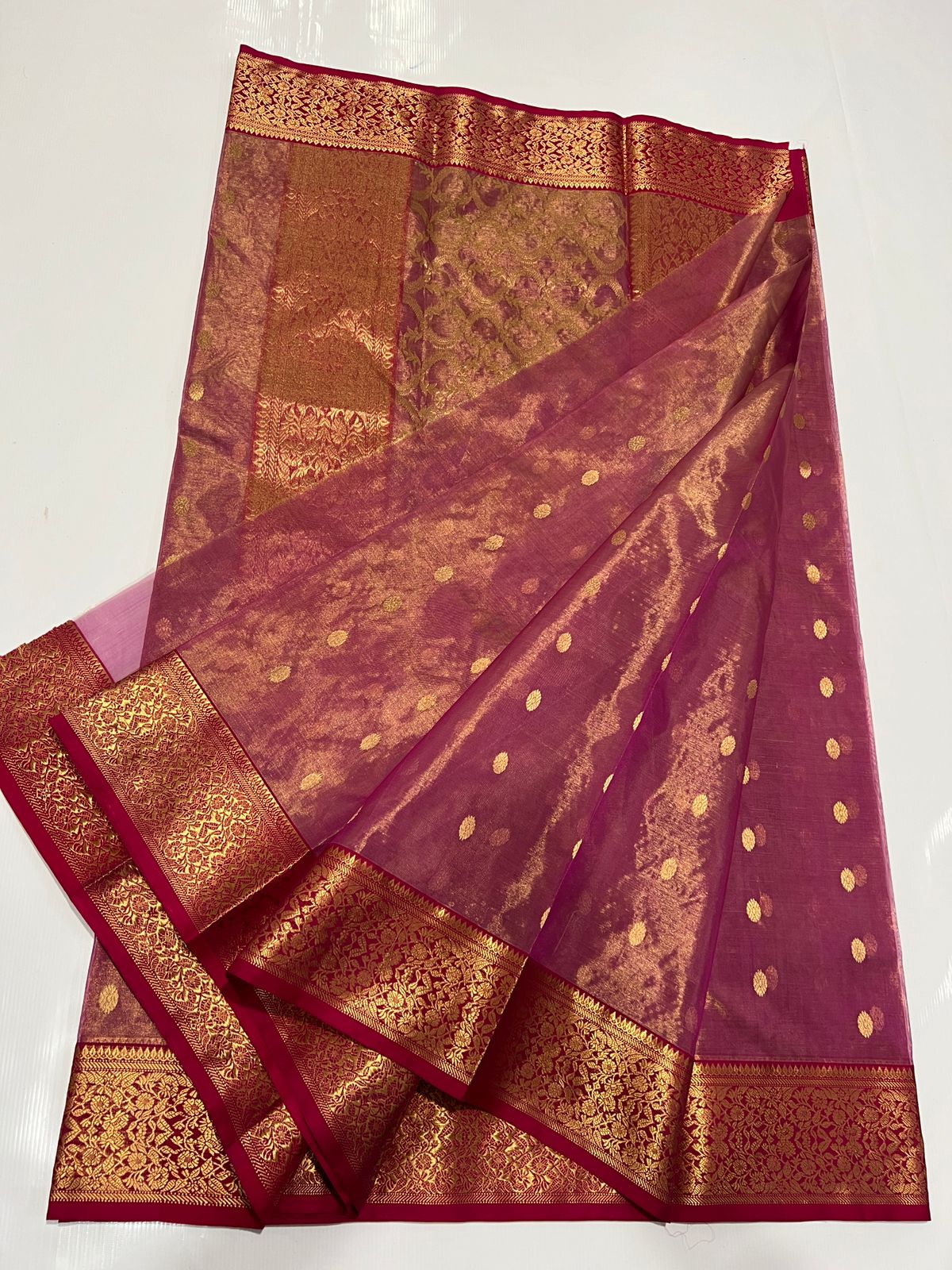Katan silk tisu saree