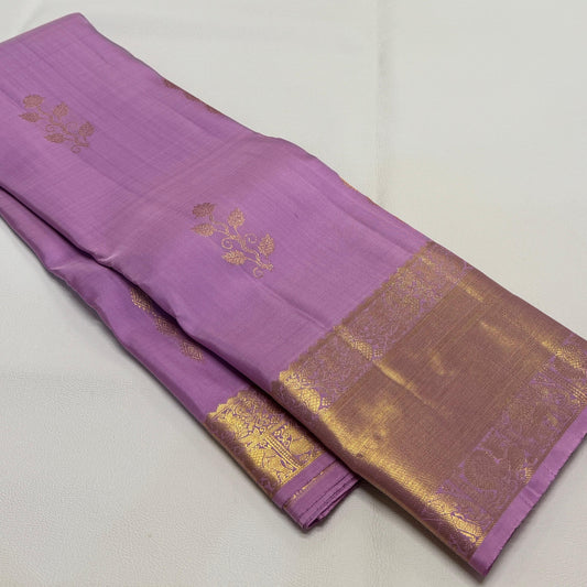 Kanjivaram pure silk handloom double warp self grand pallu and blouse *Gold zari* 
*SILK MARK TAG WITH HOLOGRAM*