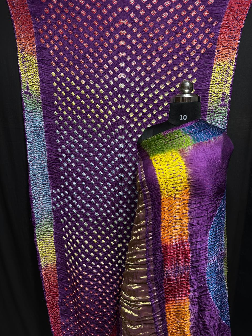 Sibori contrast Saree Fabric Modal Silk Multi Sibori dotts Heavy Tissue pallu
Handcrafted item
Best quality & color
Exclusive collection