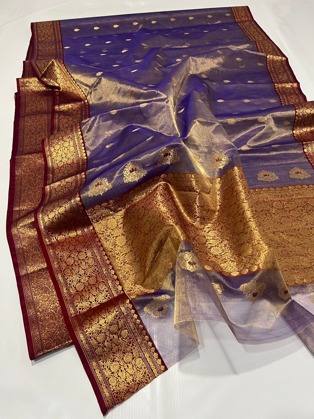 Katan silk tisu saree