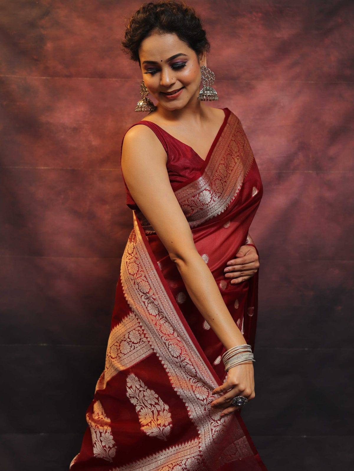 BANARASI SEMI KORA ORGANZA DYBLE SILK SAREES VERY GOOD QUALITY WEAVING DESIGN