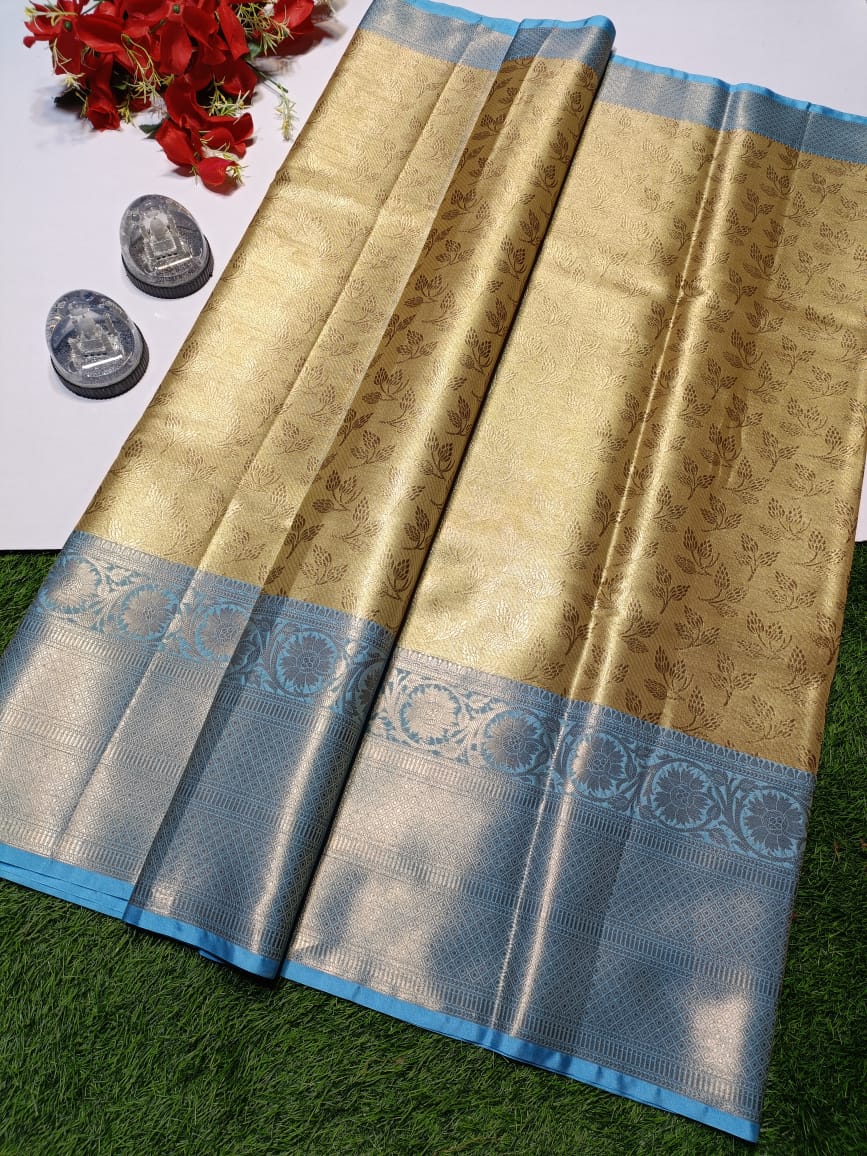 NEW LAUNCH BANARASI ZARI TISSUE SOFT SILK SAREE SATAN BORDER
DESINGER BLOUSE PIECE