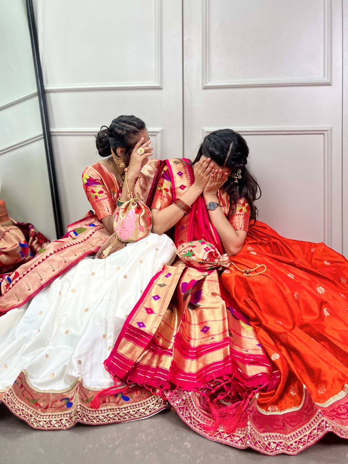 Paithani collection
Who says you can't be trendy and traditional at the same time? 
This Jacquard Silk Paithani Lehenga Choli is the perfect