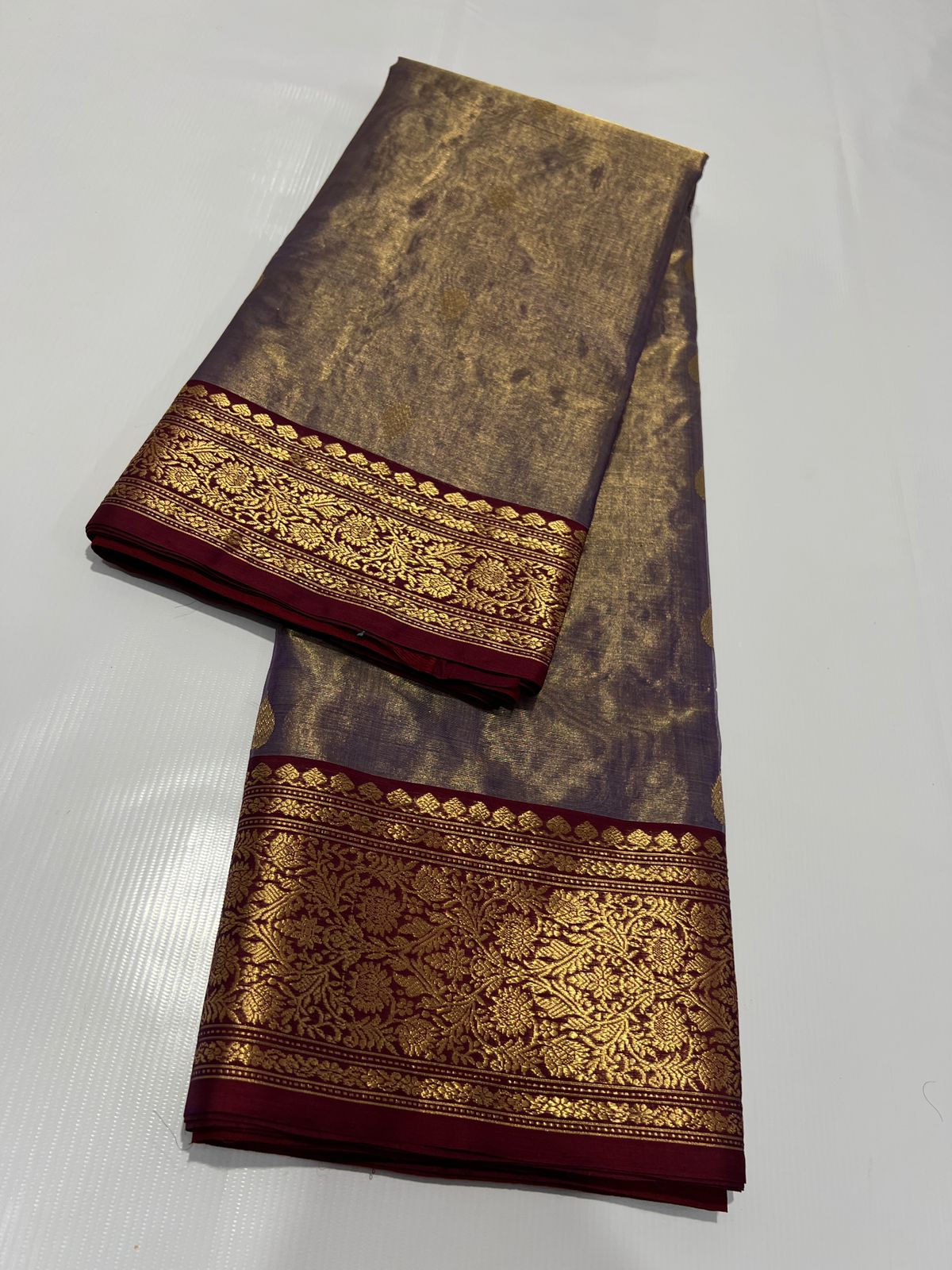 Katan silk tisu saree