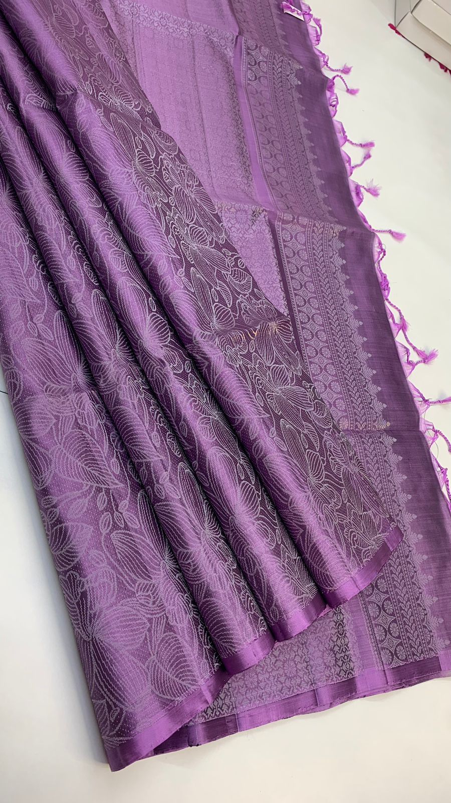 Pure handloom  borderless Allself bridal Double warp soft silk sarees collections ..with contrast Pallu and blouse